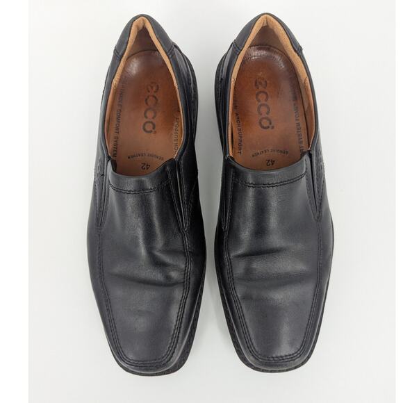 EUC Black Leather Ecco Loafers w Arch Support Size 42 (US 8 - 8.5) SAS Diplomat main image 5